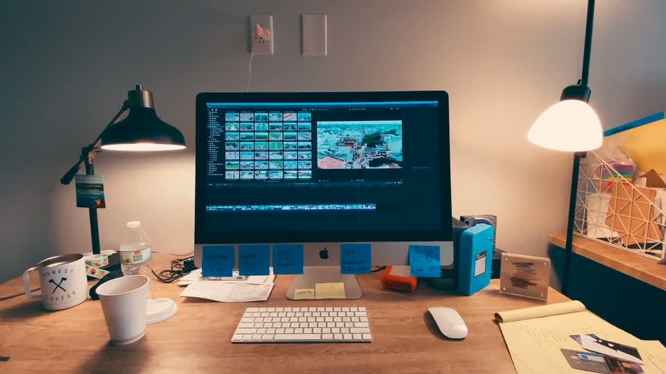 Video editing workstation and timeline